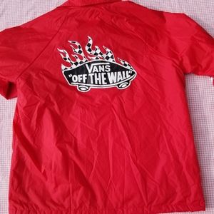 VAN'S Checker Flame Coach Red Jacket 🔥HOST PICK🔥